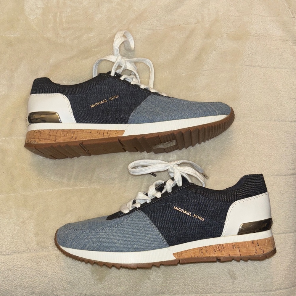 Michael Kors Women’s Denim and White Sneakers